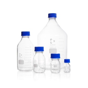 Flacons En Verre Borosilicate 100 Ml - Lot De 10 - Bouchon GL45 à Code Couleur - Pour Labo, échantillons, Stockage